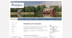 Desktop Screenshot of bootshaus-am-inselsee.de