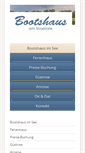 Mobile Screenshot of bootshaus-am-inselsee.de